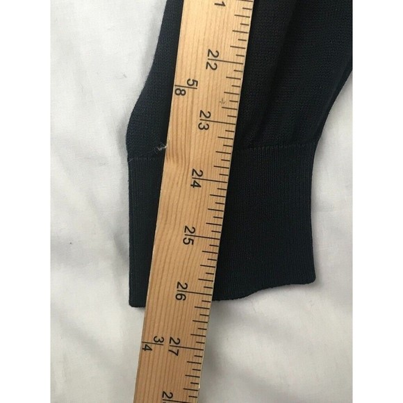 Men's Pullover Silk Cotton Blend Knit Sweater Baracuta Ribbed Neck Black Sz XXL - Picture 5 of 6